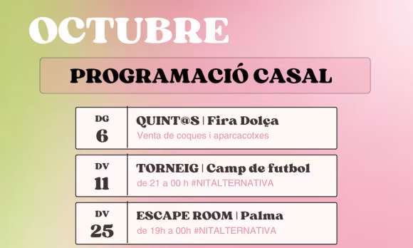 Esporlas, PROGRAMACIO CASAL OCTUBRE