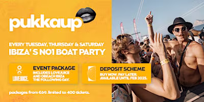 Pukka Up | Ibiza Daytime Boat Party | Saturdays | Ibiza