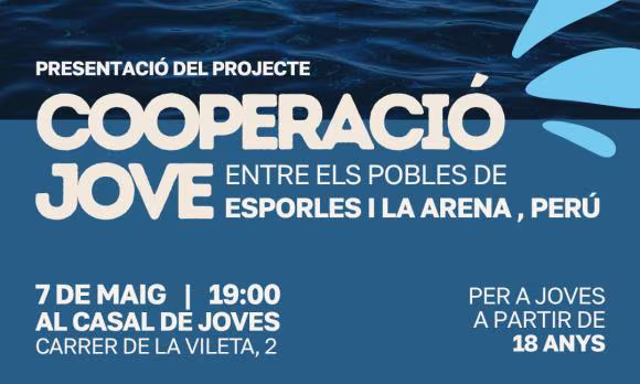 PRESENTACIÓ DEL PROJECTE DE COOPERACIÓ JOVE